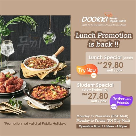 dookki student meal  You can satisfy all your lifestyle needs with your family, friends and loved ones here at CapitaLand malls
